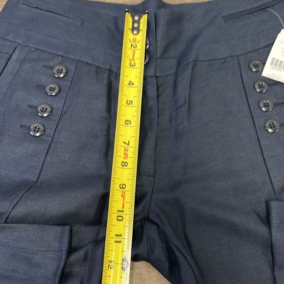 NWT P Luca Milano Women’s High Rise Wide Flare Leg Pants -Navy Blue Size Medium - Picture 8 of 10